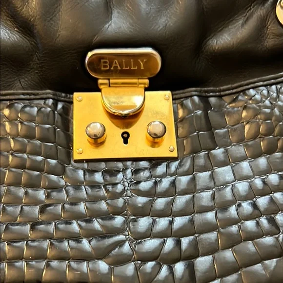 Bally Black Shoulder Bag with Gold Hardware - Picture 2 of 6